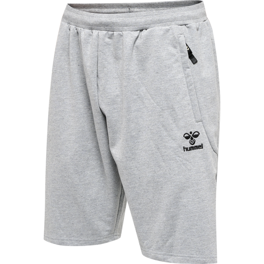 hmlMOVE GRID COTTON SHORTS, GREY MELANGE, packshot