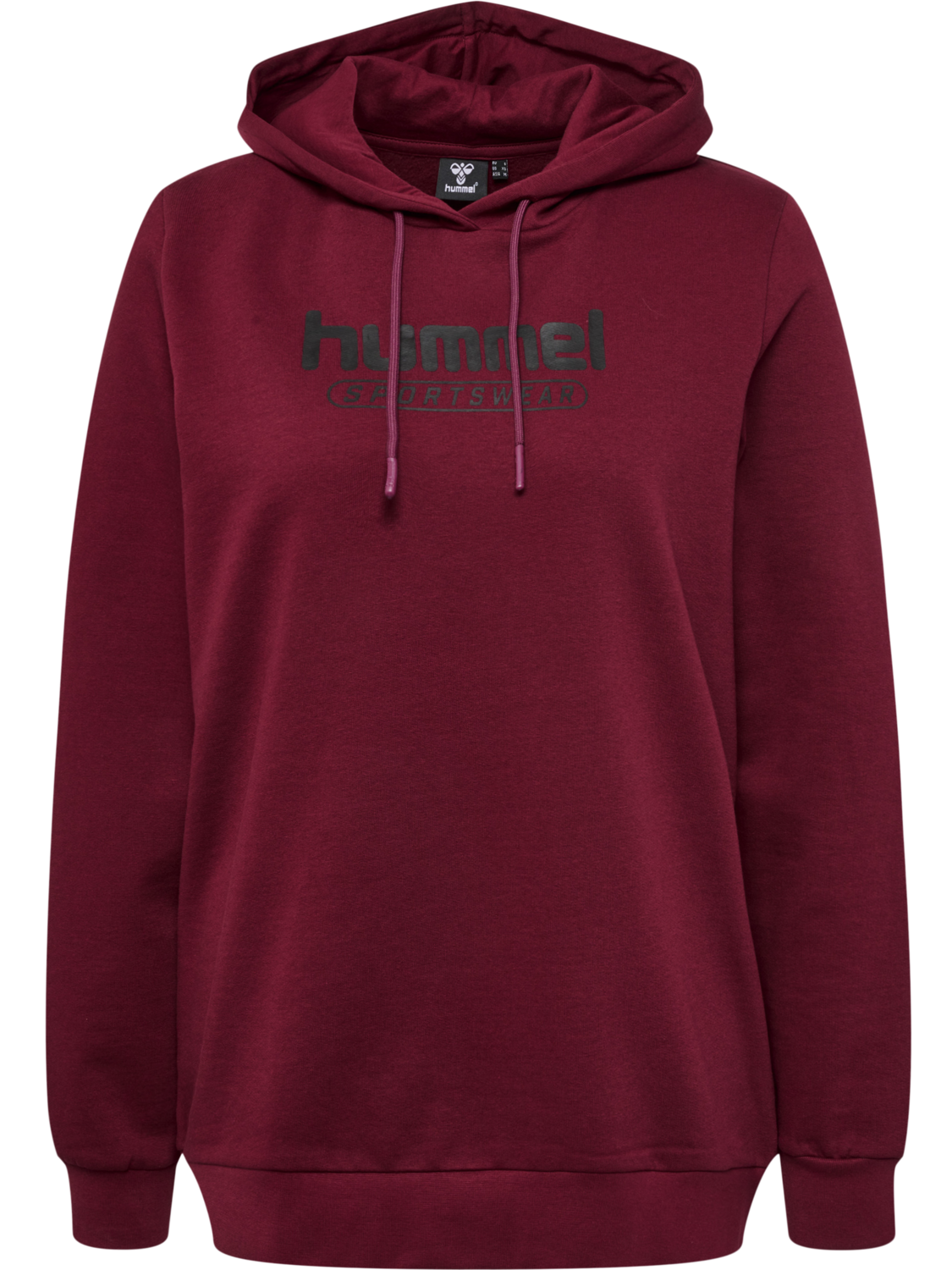 hmlBOOSTER WOMAN HOODIE, CABERNET, packshot