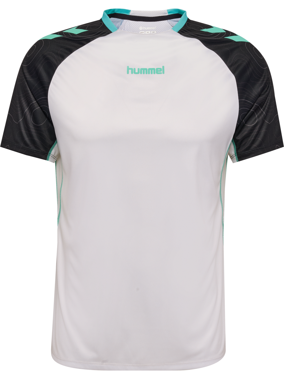 hmlBLAZE 2.0 TRAINING JERSEY S/S, VAPOROUS GRAY/POOL BLUE, packshot