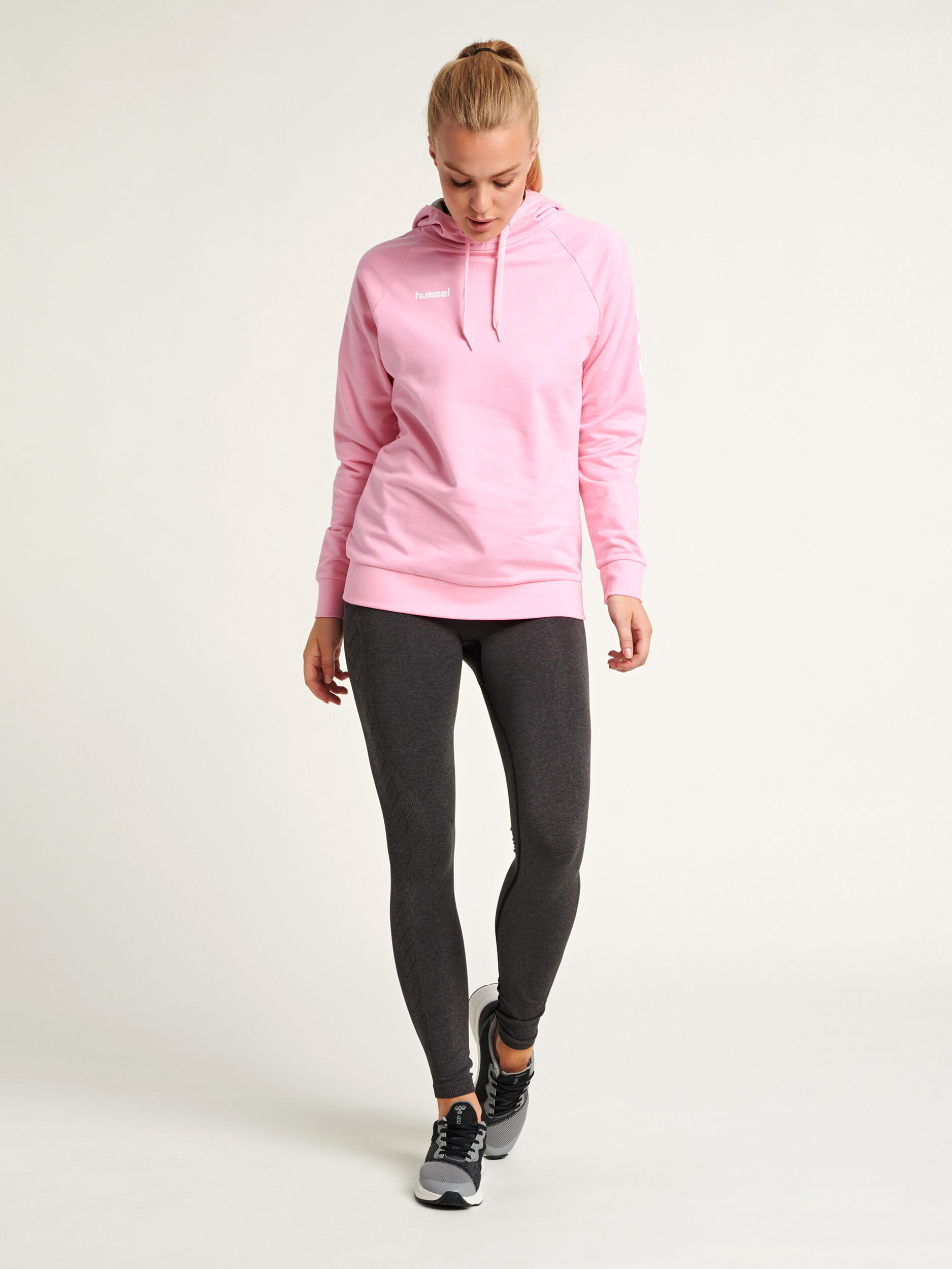 hummel GO COTTON HOODIE WOMAN COTTON CANDY hummel