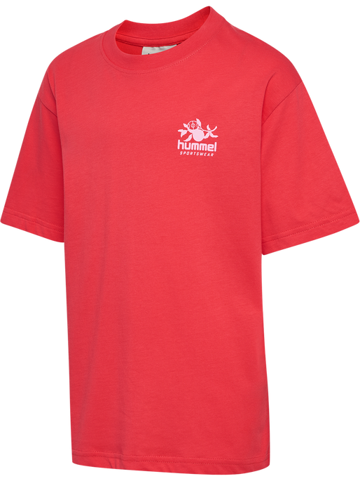 hmlJR LOOSE T-SHIRT S/S STADIUM, HIBISCUS, packshot
