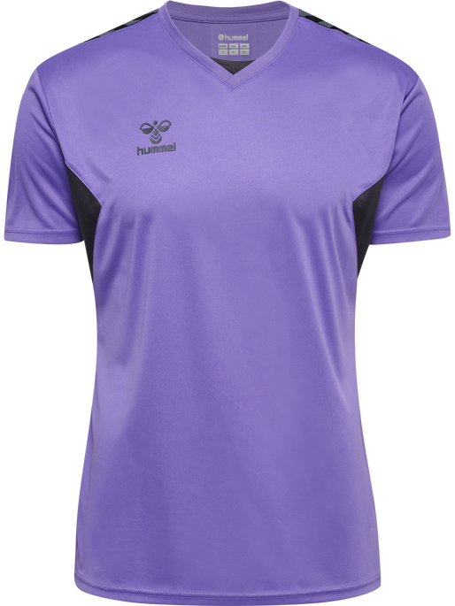 hmlAUTHENTIC PL JERSEY S/S, DAHLIA PURPLE/ASPHALT, packshot