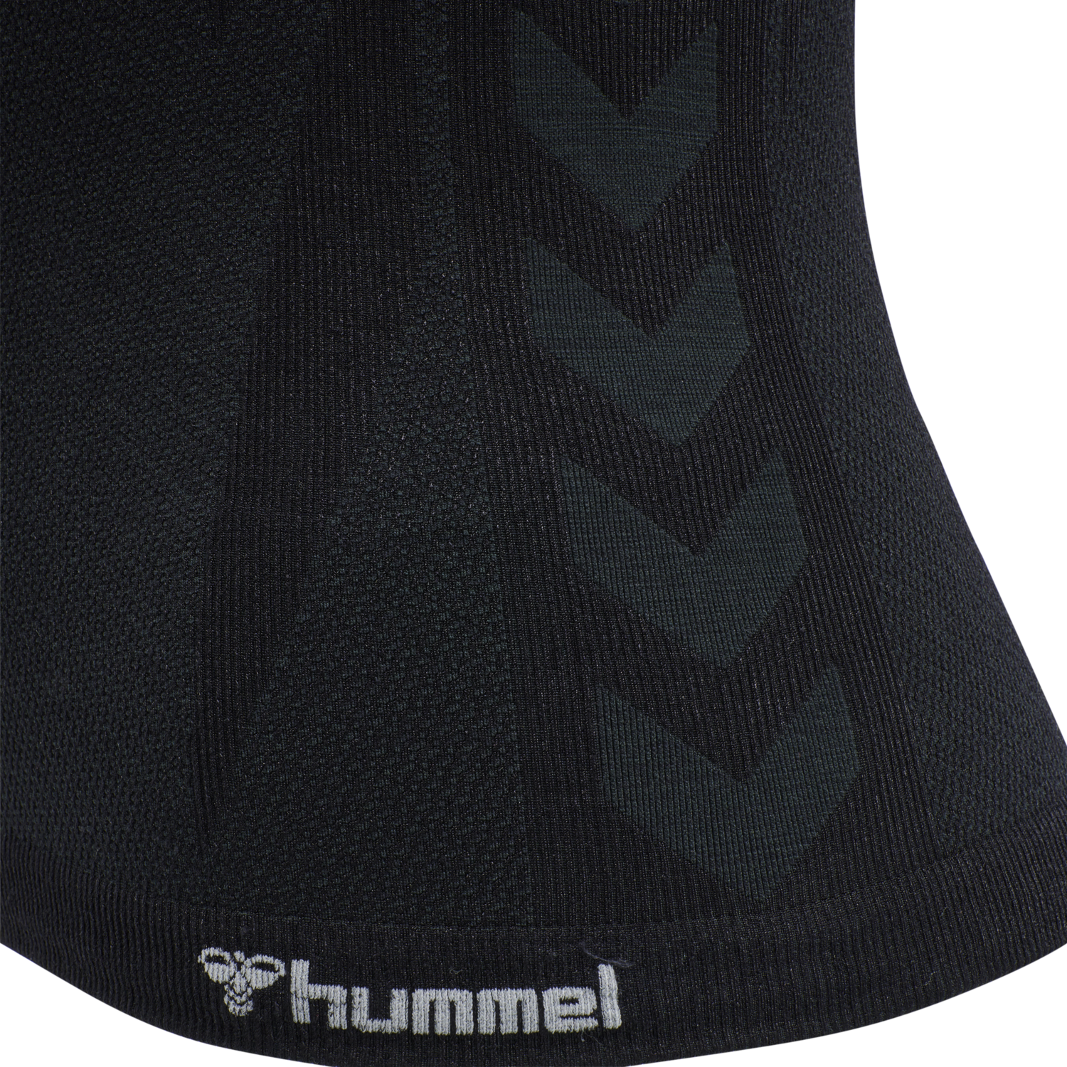 hmlCLEA SEAMLESS TOP, BLACK MELANGE, packshot