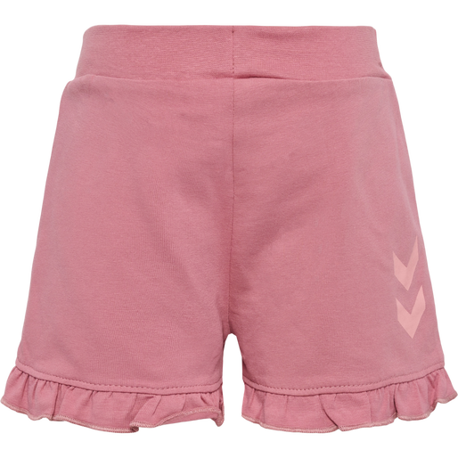 hmlTALYA RUFFLE SHORTS, MESA ROSE, packshot