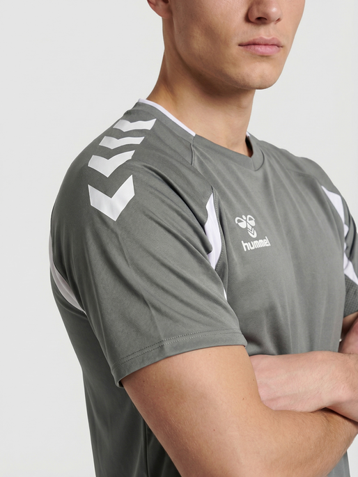hmlCORE 2.0 JERSEY S/S, STEEL GRAY/WHITE, model