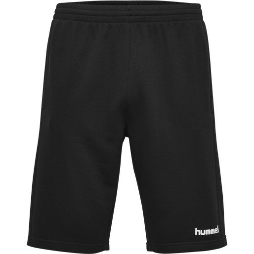 HMLGO COTTON BERMUDA SHORTS, BLACK, packshot