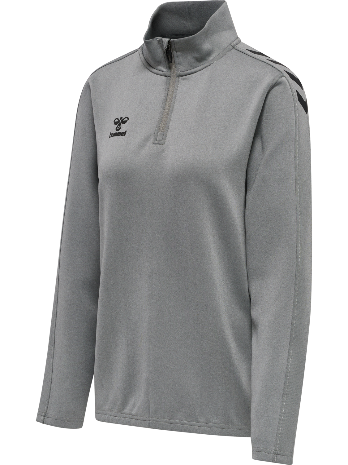 hmlCORE XK HALF ZIP SWEAT WOMAN, GREY MELANGE, packshot