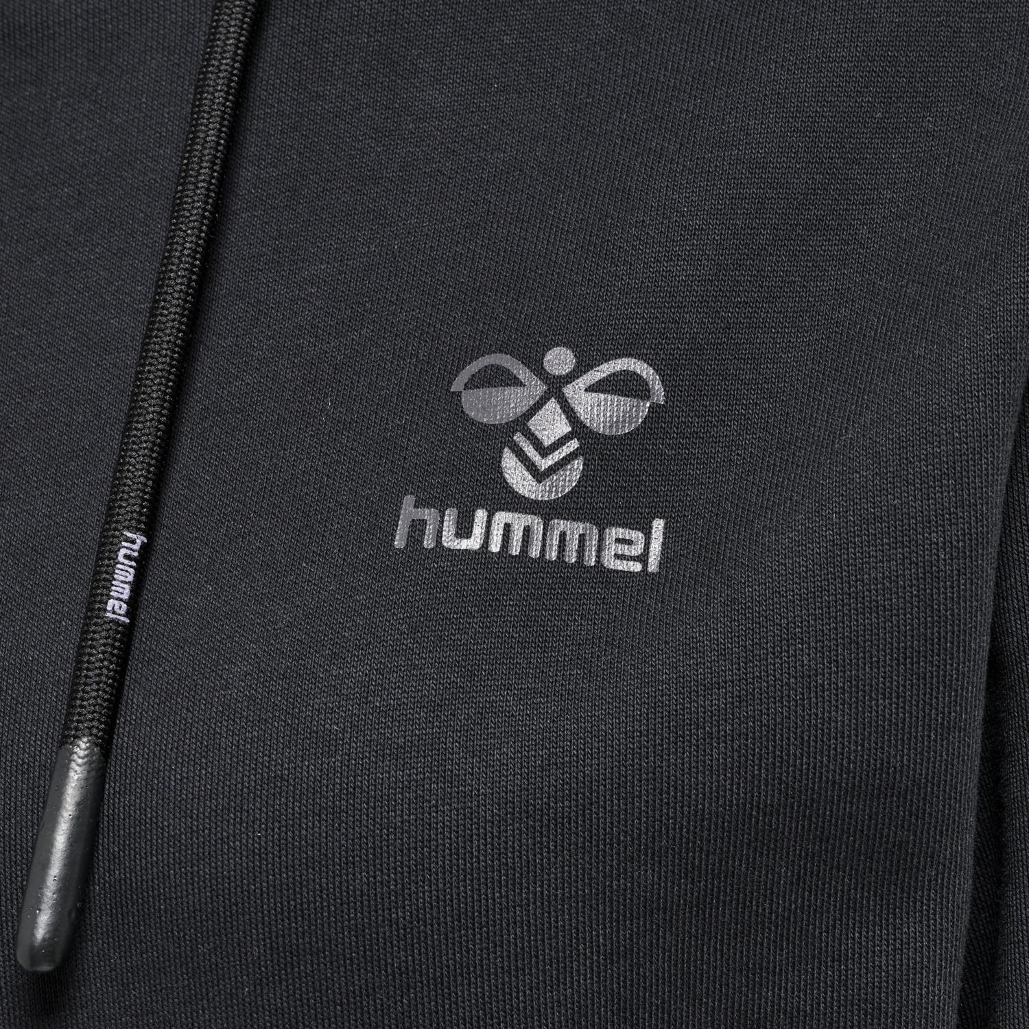 hmlOFFGRID HOODIE WO, JET BLACK/FORGED IRON, packshot
