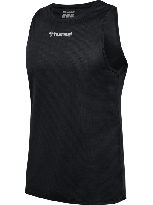 hmlRUN SINGLET S/L, BLACK hmlRUN SINGLET S/L, BLACK, packshot