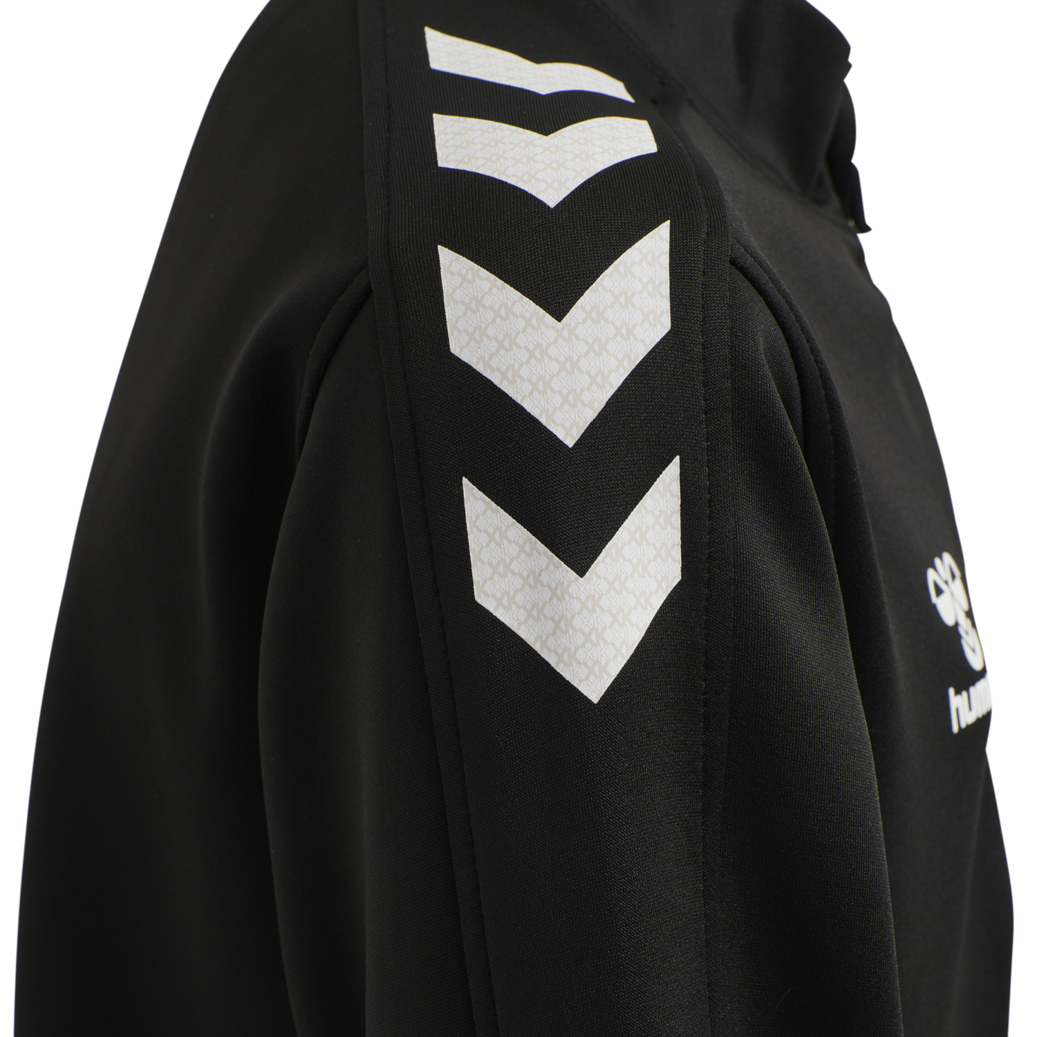 hmlCORE XK HALF ZIP POLY SWEAT KIDS, BLACK/BLACK, packshot