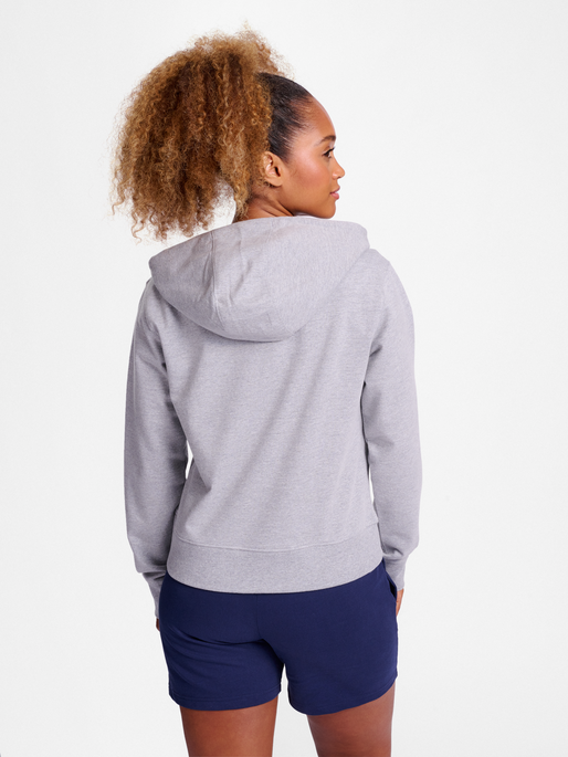 hmlGO 2.0 HOODIE WOMAN, GREY MELANGE, model