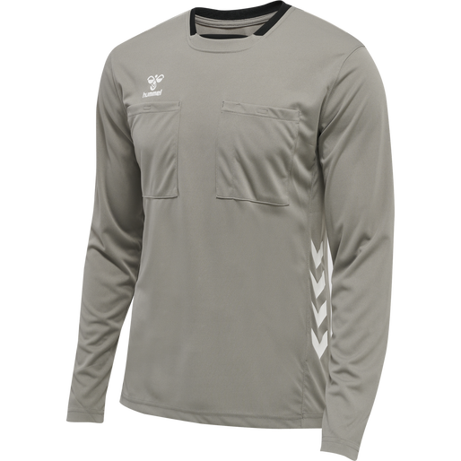 hmlREFEREE CHEVRON JERSEY L/S, STEEPLE GRAY, packshot
