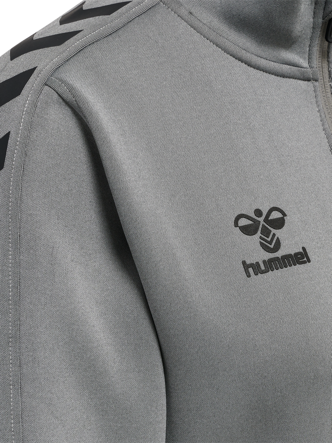 hmlCORE XK HALF ZIP SWEAT WOMAN, GREY MELANGE, packshot