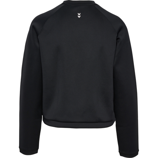 hmlMT KALU SHORT SWEATSHIRT, BLACK hmlMT KALU SHORT SWEATSHIRT, BLACK, packshot