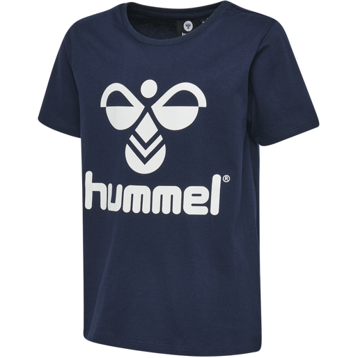 hmlTRES T-SHIRT S/S, BLACK IRIS, packshot