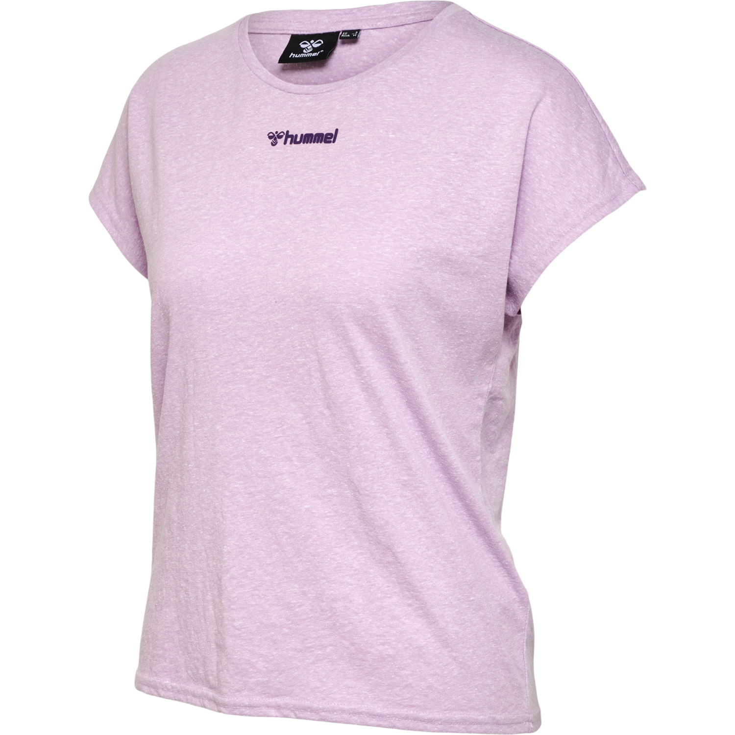 hmlZANDRA T-SHIRT, PASTEL LILAC MELANGE, packshot