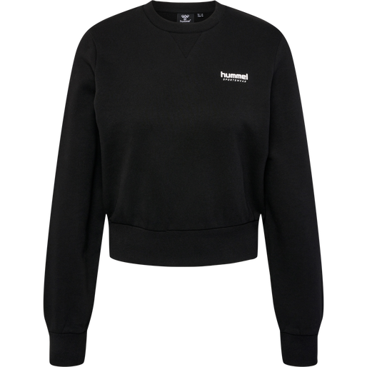 hmlLGC SHAI SHORT SWEATSHIRT, BLACK, packshot