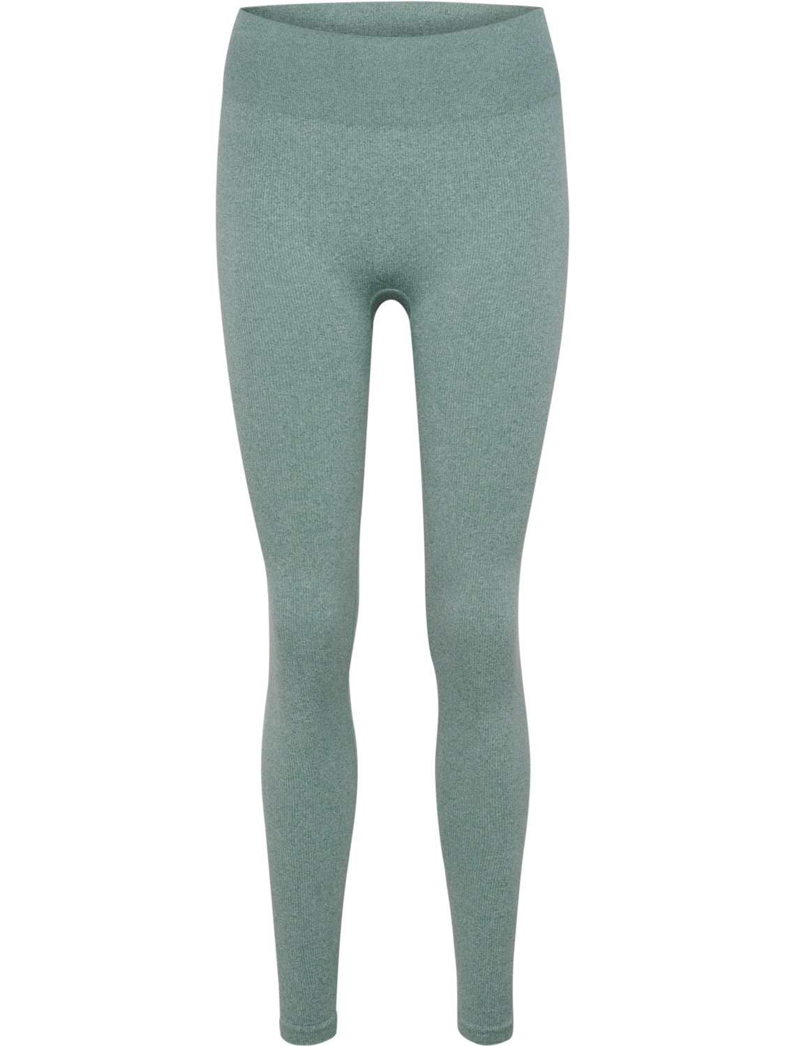hmlYOGA SEAMLESS RIB MW TIGHTS, CHINOIS GREEN MELANGE, packshot