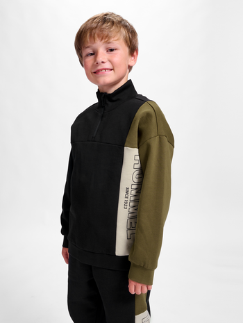 hmlBRAN HALF ZIP, BLACK, model