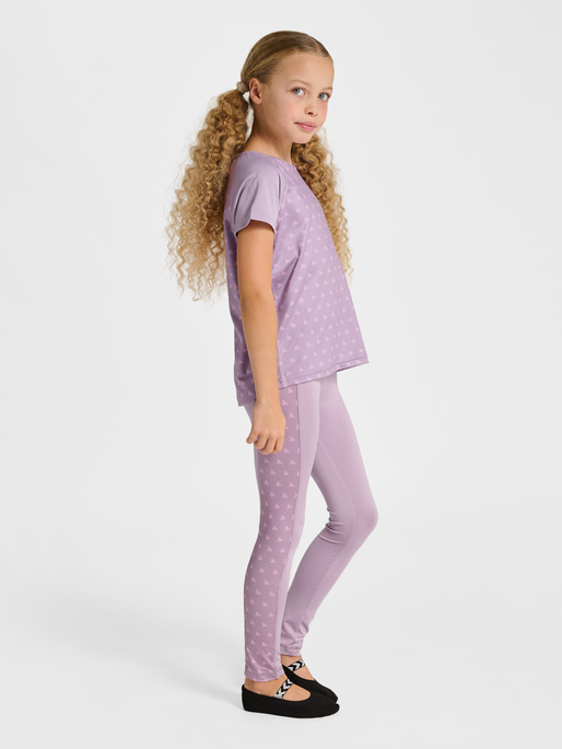 hmlJR MIX T-SHIRT S/S, LAVENDER MIST, model