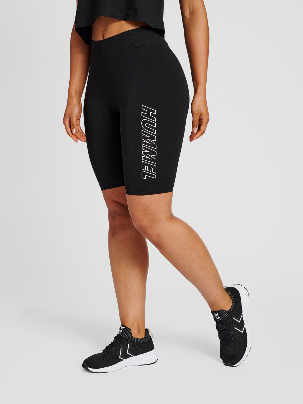 hummel TE MAJA 2 PACK MW C TIGHT SHORTS BLACK DRIFTWOOD hummel