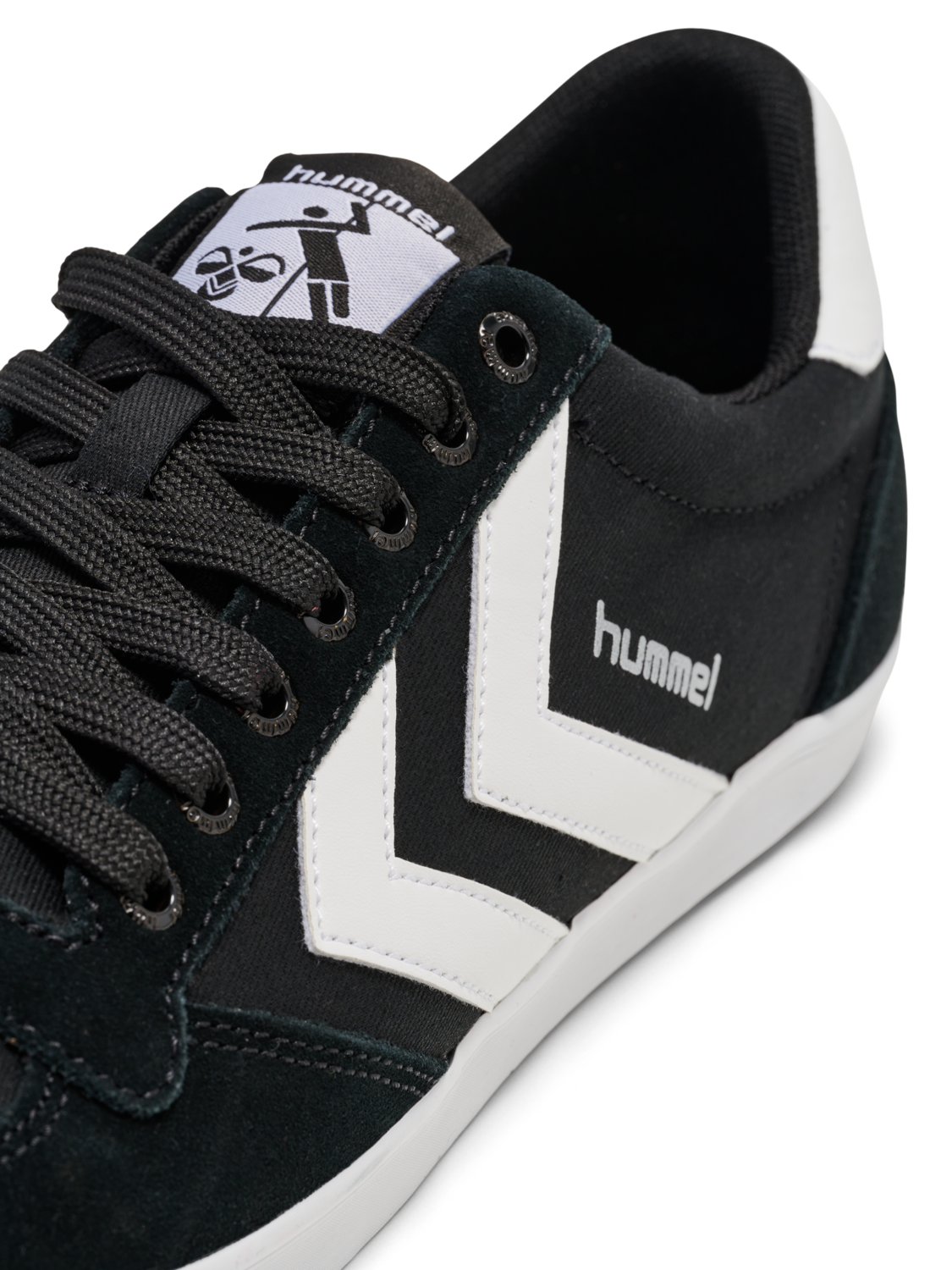 HUMMEL SLIMMER STADIL LOW, BLACK/ WHITE KH, packshot