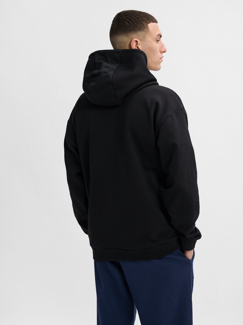 hummel FELIX LOOSE HOODIE BLACK hummel