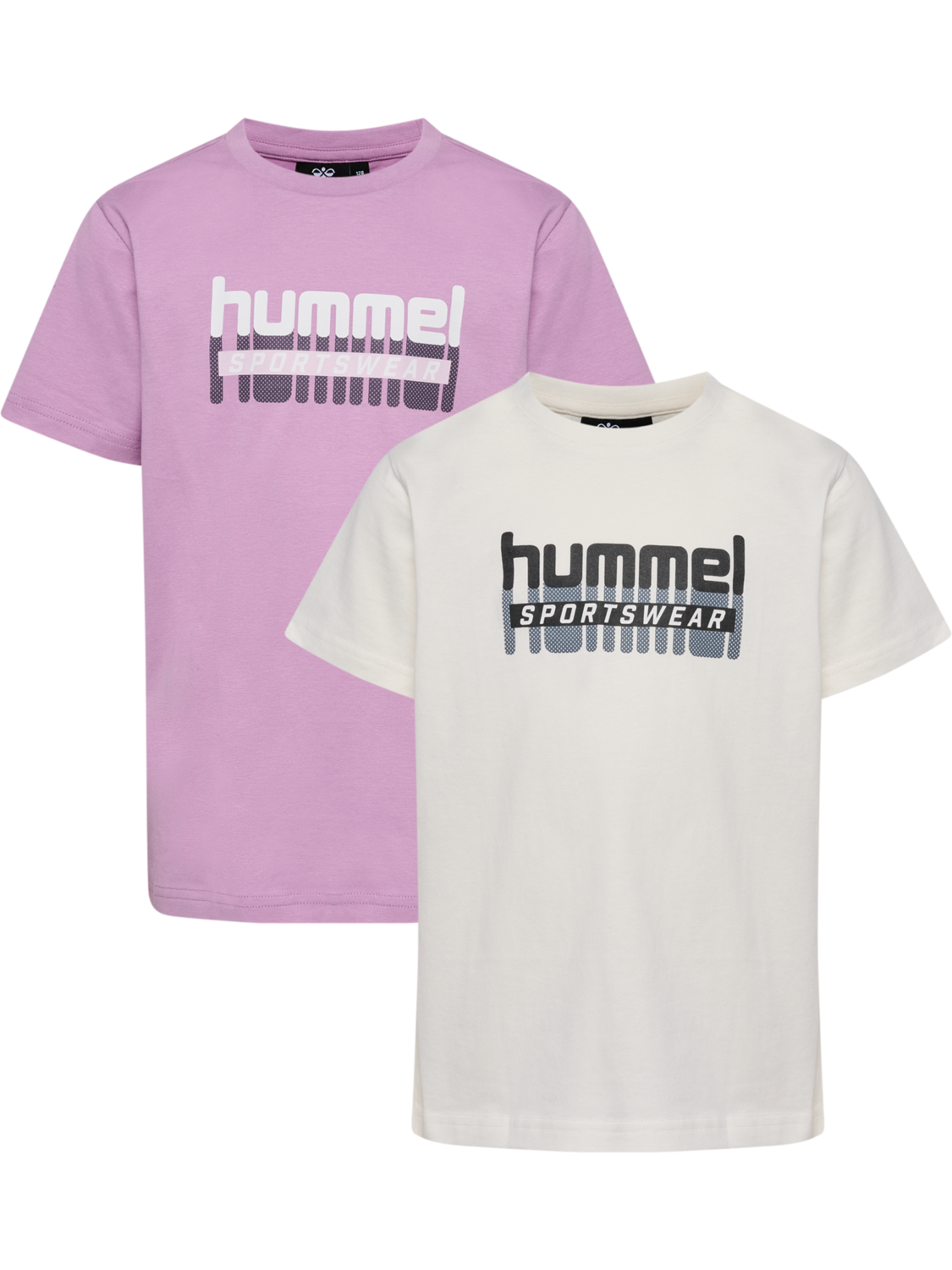 hmlTUKAS T-SHIRT S/S 2-PACK, SMOKY GRAPE/MARSHMALLOW, packshot