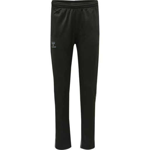 hmlONGRID POLY PANTS WO, JET BLACK/FORGED IRON, packshot