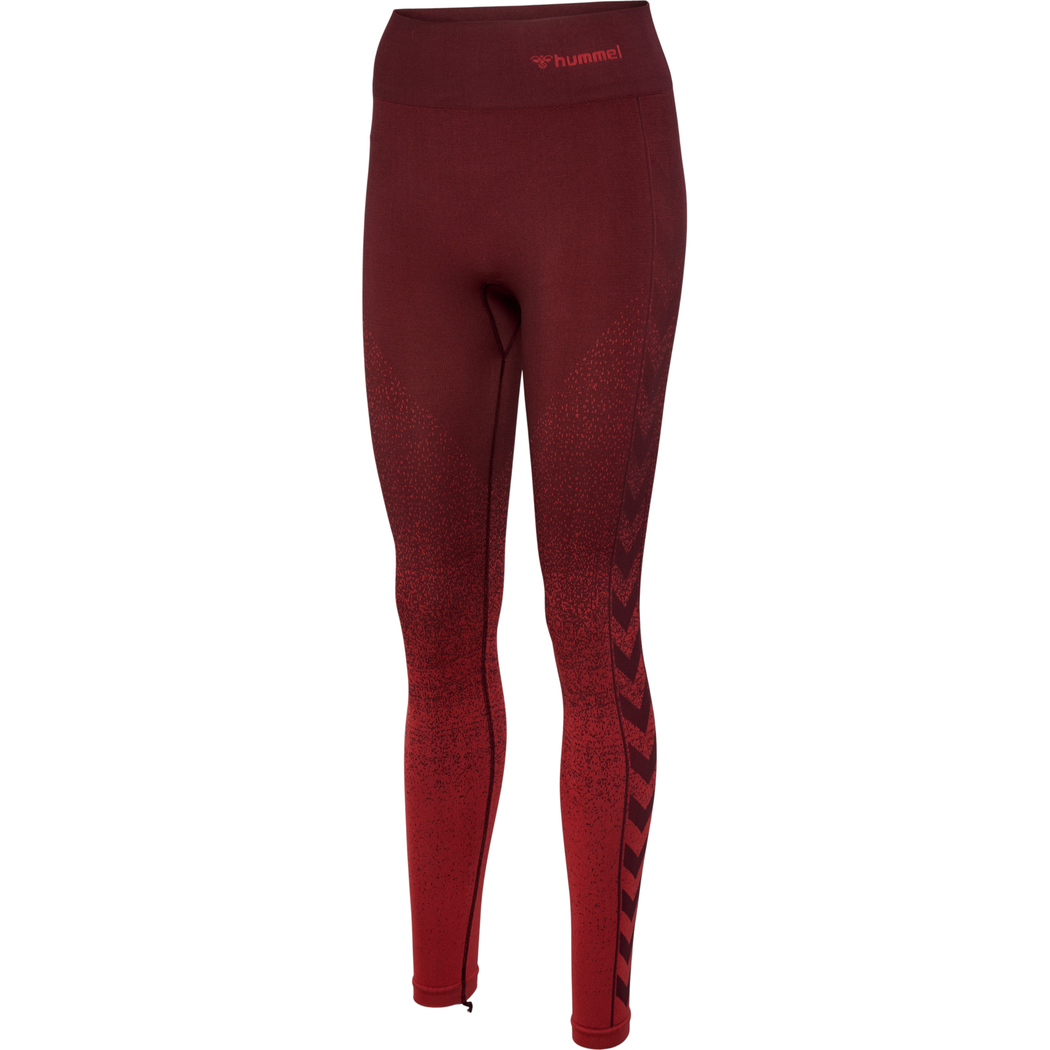 hmlMT FADE SEAMLESS MW TIGHTS, BITTER CHOCOLATE/MINERAL RED, packshot