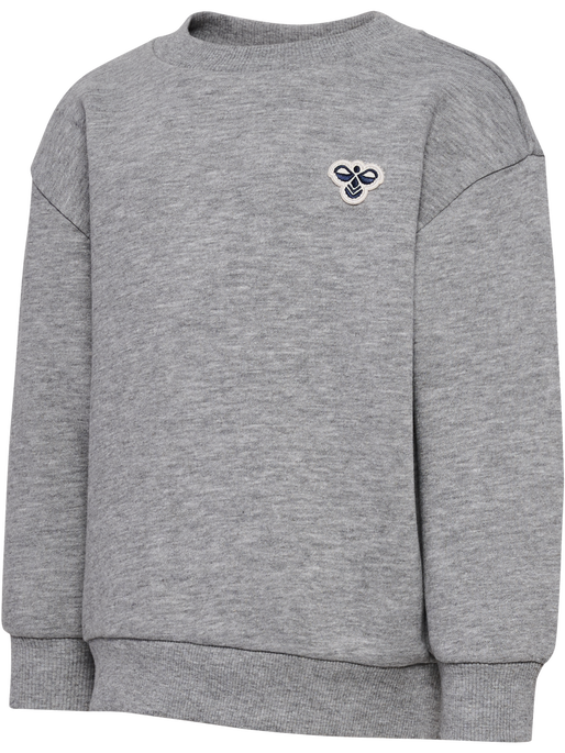 hmlMINI LOOSE CREWNECK BEE, GREY MELANGE, packshot