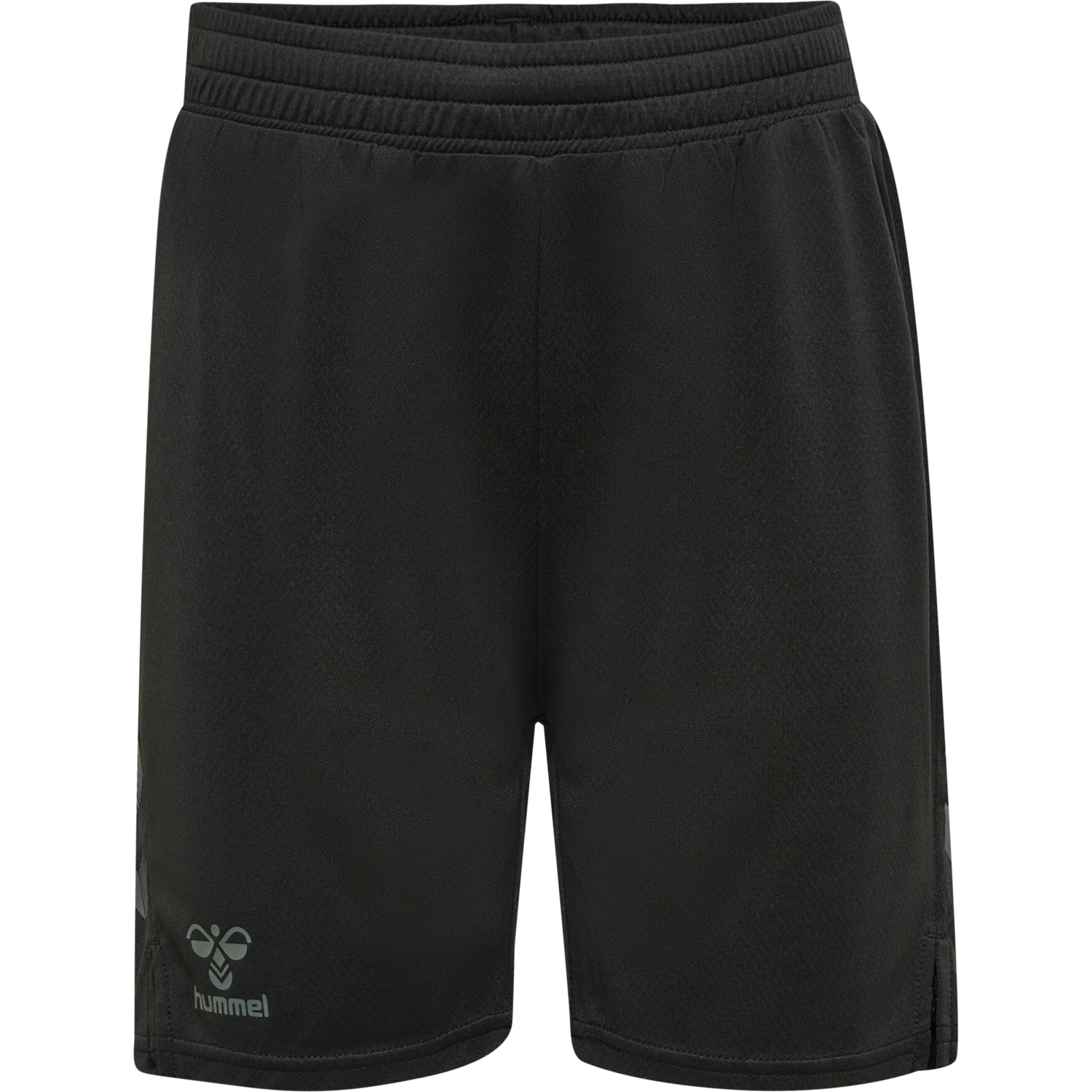 hmlONGRID POLY SHORTS KIDS, JET BLACK/FORGED IRON, packshot