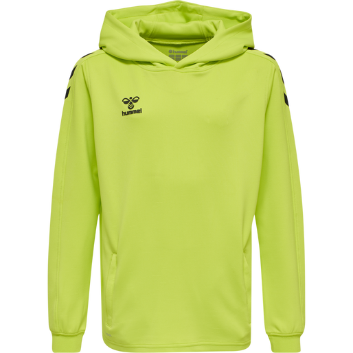 hmlCORE XK POLY KIDS SWEAT HOODIE, LIME POPSICLE, packshot