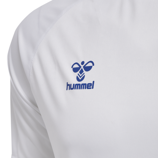 hmlCORE XK CORE POLY T-SHIRT S/S, WHITE/TRUE BLUE, packshot