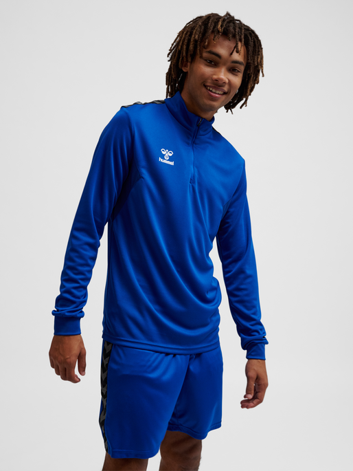 hummel AUTHENTIC HALF ZIP SWEAT TRUE BLUE hummel