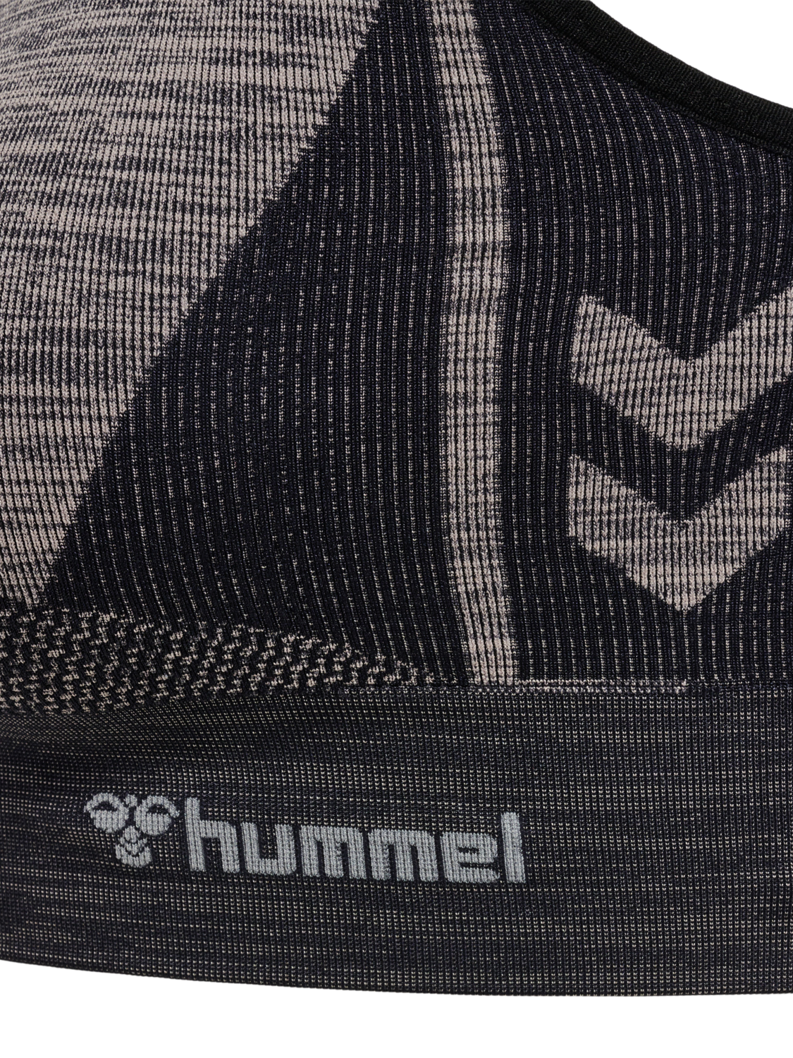 hmlCLEA SEAMLESS  SPORTS TOP, CHATEAU GRAY/BLACK MELANGE, packshot