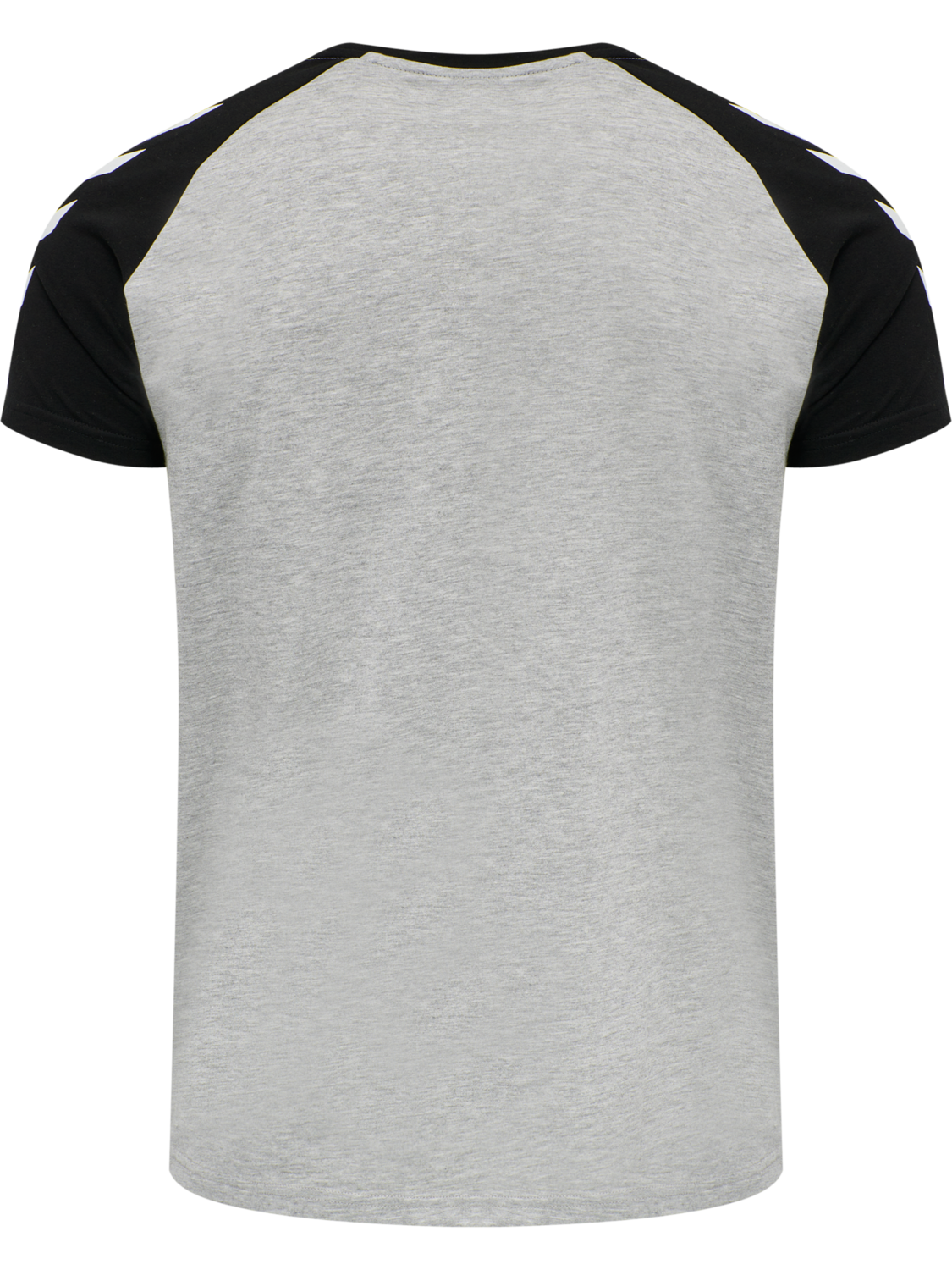 hmlLEGACY BLOCKED T-SHIRT, GREY MELANGE/BLACK, packshot