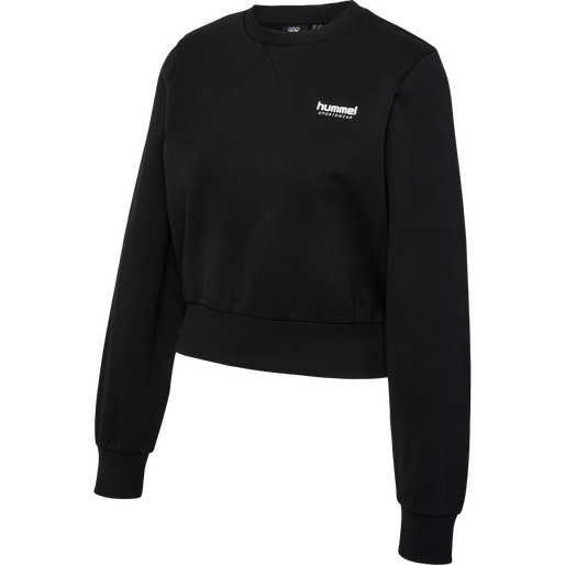 hmlLGC SHAI SHORT SWEATSHIRT, BLACK, packshot