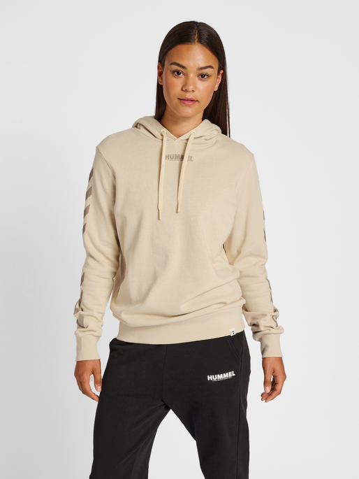 hmlLEGACY HOODIE, PUMICE STONE, model