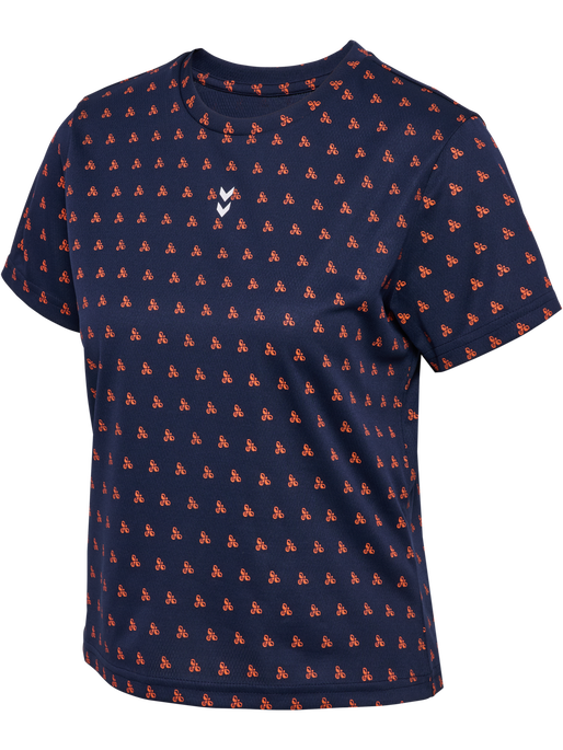 hmlFAST WORKOUT W T-SHIRT S/S, DRESS BLUES, packshot