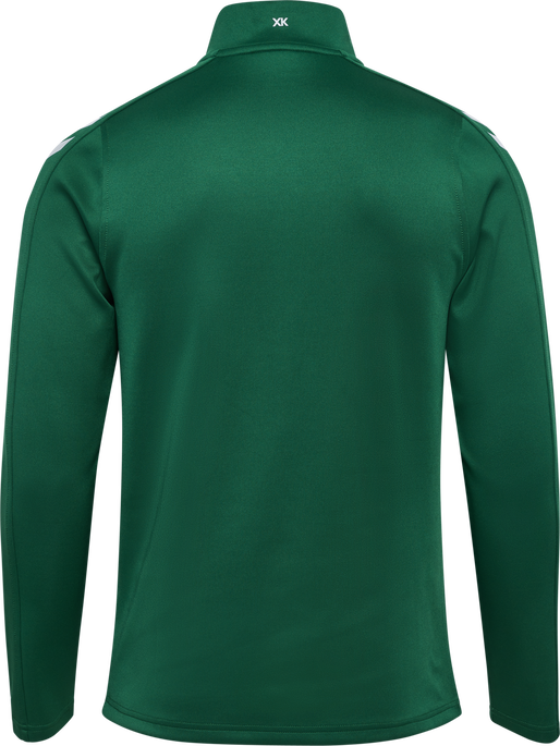 hmlCORE XK HALF ZIP POLY SWEAT, EVERGREEN, packshot
