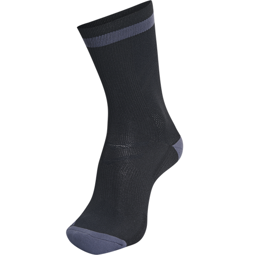 ELITE INDOOR SOCK LOW, BLACK/ASPHALT, packshot