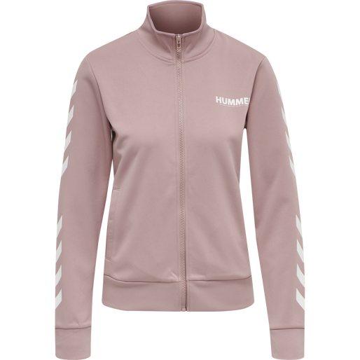 hmlLEGACY POLY WOMAN ZIP JACKET, WOODROSE, packshot