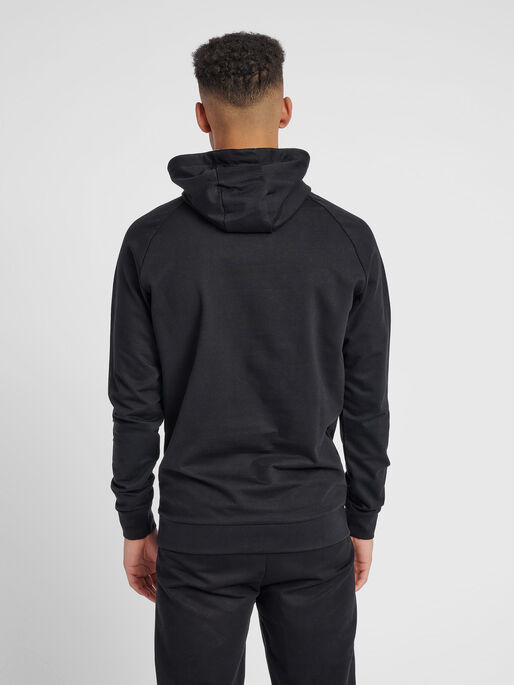 HMLGO COTTON LOGO HOODIE, BLACK, model