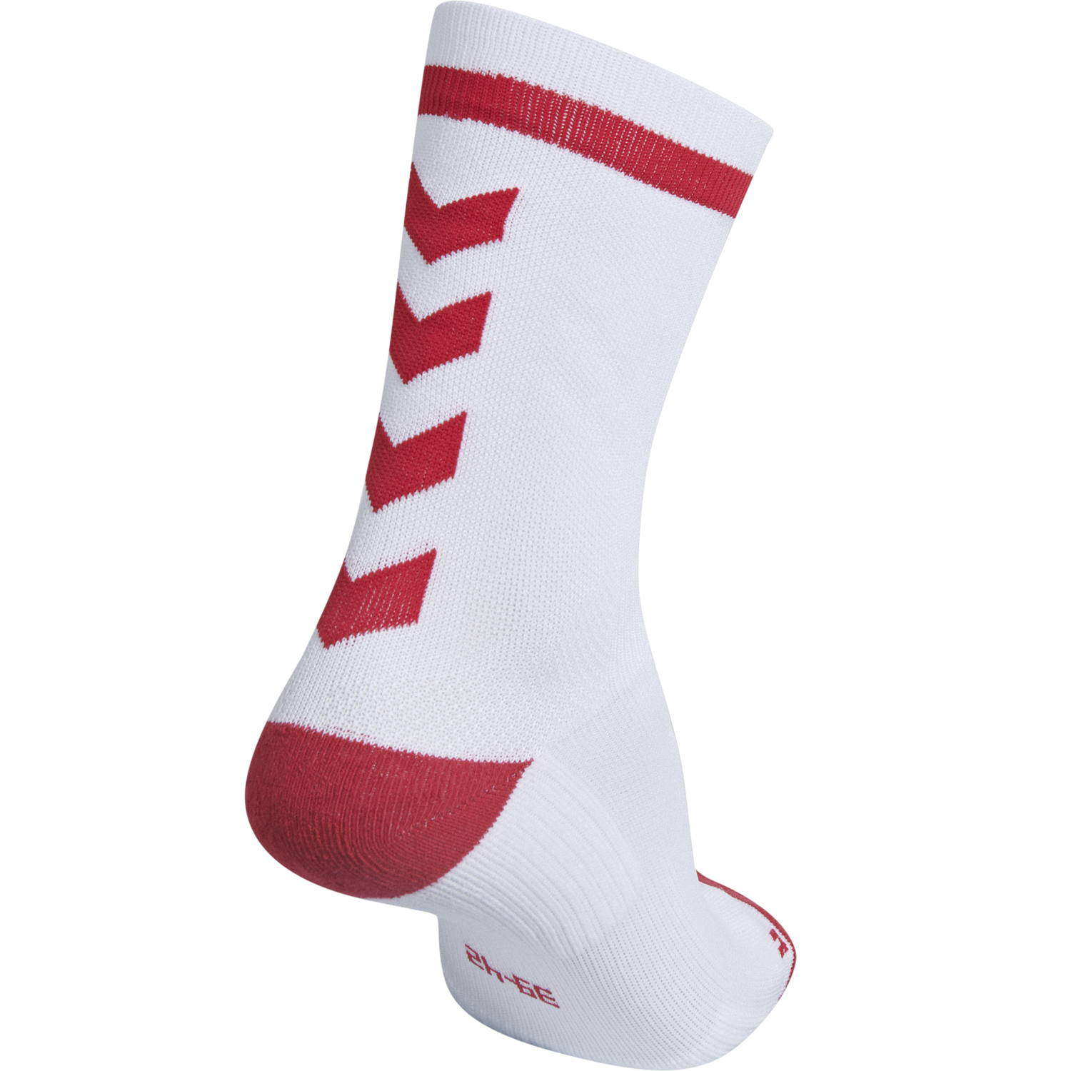 ELITE INDOOR SOCK LOW, WHITE/TRUE RED, packshot