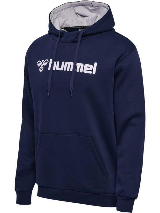 hmlMOVER COTTON HOODIE, MARINE, packshot