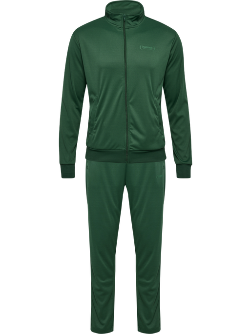 hmlFELIX  POLY TRACKSUIT SET, DARK GREEN hmlFELIX  POLY TRACKSUIT SET, DARK GREEN, packshot