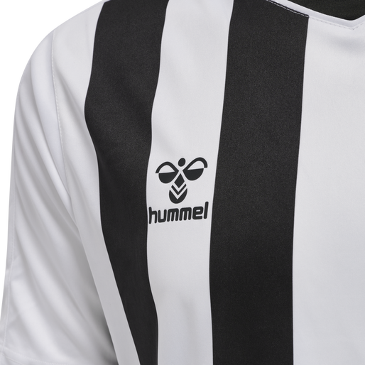 hmlCORE XK STRIPED JERSEY S/S, WHITE/BLACK hmlCORE XK STRIPED JERSEY S/S, WHITE/BLACK, packshot