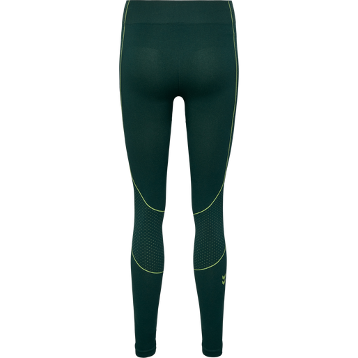 hmlMT ZONE SEAMLESS MW TIGHTS, DEEP TEAL/SULPHUR SPRING hmlMT ZONE SEAMLESS MW TIGHTS, DEEP TEAL/SULPHUR SPRING, packshot