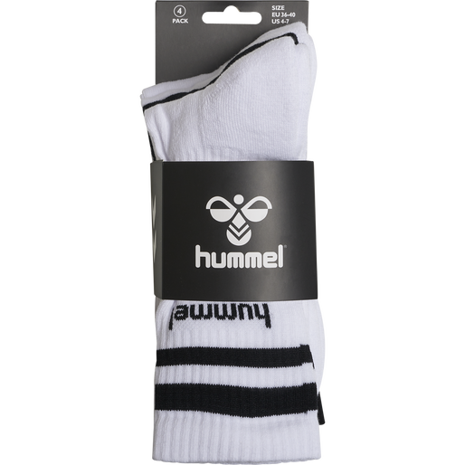 hmlRETRO 4-PACK SOCKS MIX, WHITE, packshot